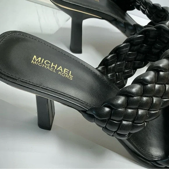 Michael Kors Black Braided Women's Sandals 8.5 - Picture 7 of 12
